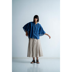 LIP CLOTH FLARE TUCK SKIRT