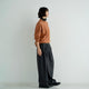 WOOL MIX THREE TUCK WIDE PANTS