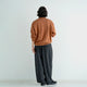 WOOL MIX THREE TUCK WIDE PANTS