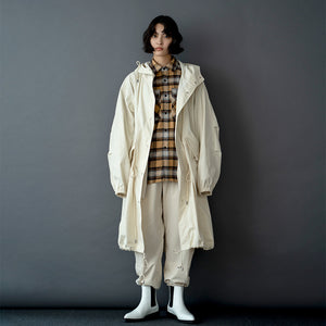 COTTON NYLON HOOD COAT