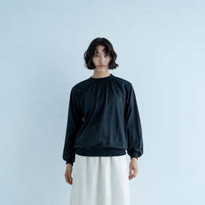 WOOL GATHER NECK LS TEE