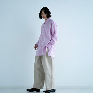 VINTAGE SERGE THREE TUCK WIDE PANTS