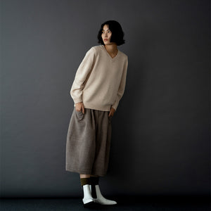 SWITCH SLEEVE V NECK KNIT