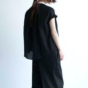 FRENCH LINEN FRILL SLEEVE AMICAL SHT