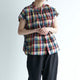 MADRAS CHECK FRILL SLEEVE